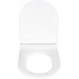 WENKO WC bril Habos - wit Thermoplast - Easy-Close sluiting - Fix-Clip bevestiging in RVS - Toiletbril - Toiletzitting