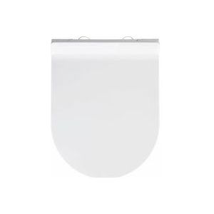 WENKO WC bril Habos - wit Thermoplast - Easy-Close sluiting - Fix-Clip bevestiging in RVS - Toiletbril - Toiletzitting