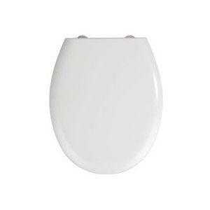 WENKO Toiletbril Rieti, hygiënische toiletbril met softclose, stabiele wc-deksel tot 350 kg belastbaar, met Fix-Clip bevestiging, van antibacteriële duroplast, wit