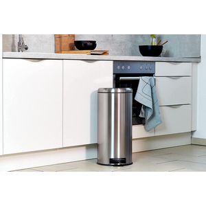 Wenko - Leman Easy Close - Pedaalemmer - Industrieel - Anti-vingerafdruk