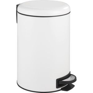 Wenko Pedaalemmer Leman Easy close 12 Liter Rvs Wit
