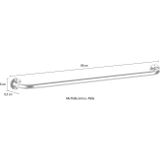 Handdoekstang - Roestvrij Staal - Hoogglans - 86 cm