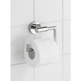 WENKO Bosio Toiletpapierhouder, glanzend roestvrij staal, 15 x 10,5 x 6,5 cm, glanzend