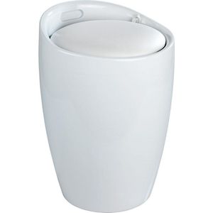 Wenko Badkamer Stoel & Wasmand Candy 20L Wit