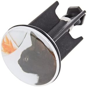 WENKO Wastafel stopper Pluggy® Cat - afvoerstop, voor alle gangbare afvoeren, kunststof, 3,9 x 6,5 x 3,9 cm, meerkleurig