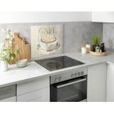 WENKO - Afzuigkap-Spatwand - Grijs Glas - Slag- en Krasbestendig