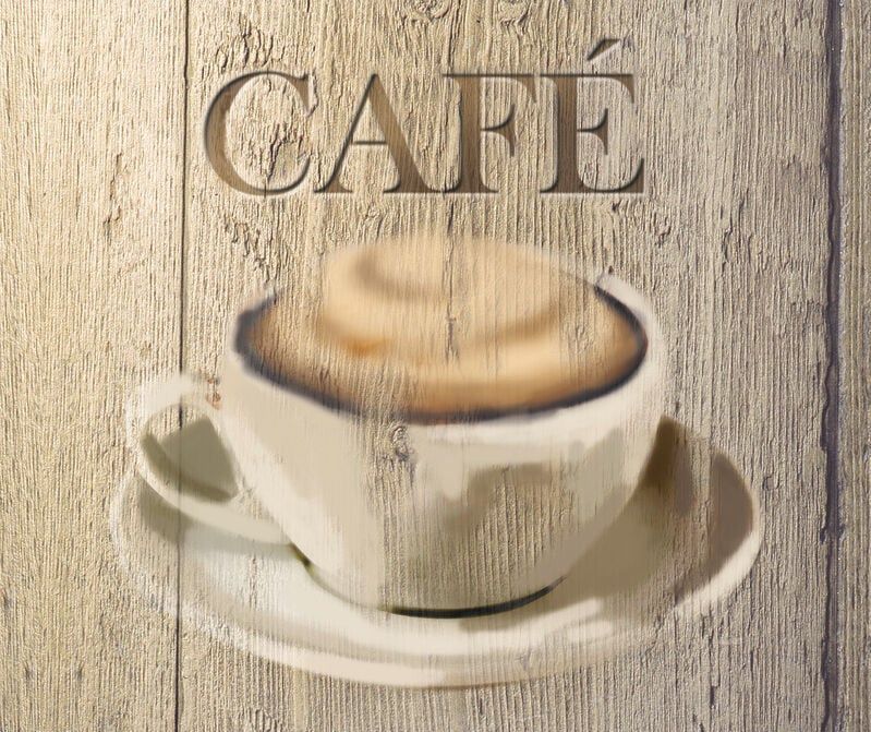 Wenko - Glasrückwand Café 60 x 50 cm, 60 x 50 cm, Mehrfarbig, Gehärtetes Glas mehrfarbig - mehrfarbig