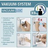 Wenko - Vacuum-Loc Quadro - Wandrek - Transparant - Roestvrijstaal