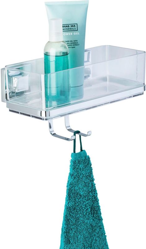 Wenko - Vacuum-Loc Quadro - Wandrek - Transparant - Roestvrijstaal