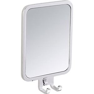 WENKO Anti-condens spiegel Premium Plus, roestvrij staal, zilver glanzend, 13,5 x 6,5 x 20,5 cm