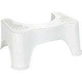 Wenko Toilettenhocker, stabil, 33,5 cm hoch, weiß, langlebiger Kunststoff, einfache Konstruktion, Bad-Accessoire