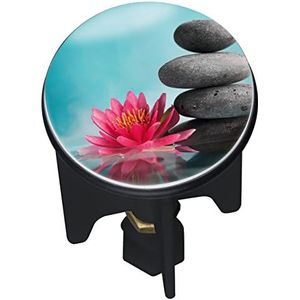 WENKO Pluggy® Lotus Wastafel stopper voor alle gangbare afvoeren, kunststof, 3,9 x 6,5 x 3,9 cm, meerkleurig