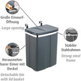 WENKO - Afvalemmer - Wit - Kunststof - Voor Keukendeurtjes