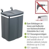 WENKO - Afvalemmer - Wit - Kunststof - Voor Keukendeurtjes