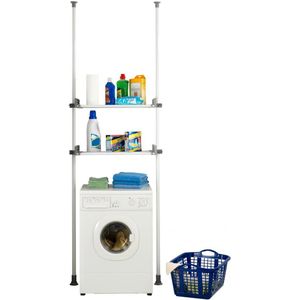 Keukenrek - Telescopisch - Zwart - Metaal en Kunststof - Verstelbaar van 165 tot 300 cm