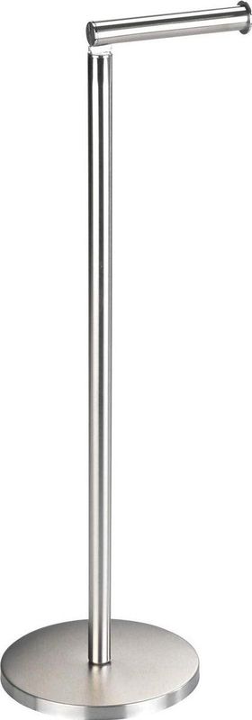 WENKO - Toiletrolhouder 2-in-1 - RVS Mat - Staand - Ruimtebesparend