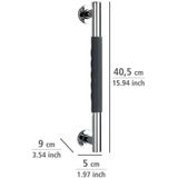 Wenko - Secura - Wandgreep - Zwart - RVS