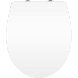 WENKO Sedile WC bianco Duroplast acrilico - antibatterico, chiusura ammortizzata, fissaggio igienico Fix-Clip, Termoindurente, 39 x 45 cm, Bianco