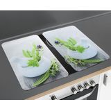 Kookplaatbescherming - 2 Stuks - Geharde Glas - Universaal - Antislip