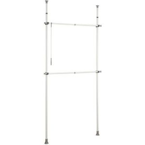 WENKO Teleskop-Garderobe Herkules 50610100 grau Metall 75,0 - 120,0 x 165,0 - 300,0 cm