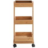 WENKO Rollwagen "Regal Tortona", Badezimmer-Schrank mit 3 Ablagen
