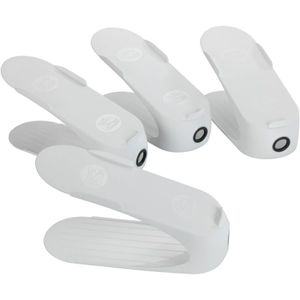 WENKO - Schoenenhouder - Wit - Kunststof - Set van 4