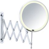 Make-upspiegel - 20 LED's - 5-voudige Vergroting - Telescopische Arm