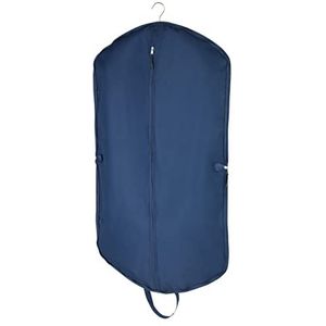 WENKO Kledingzak Business Premium met extra universele tas, kledinghoes 62 x 112 cm voor stofvrij opbergen van seizoenstextiel met ritssluiting en ademende tas 40 x 30 cm, blauw