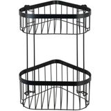 Classic Plus Black - Doucherek - Hoekvorm - Zwart - Staal