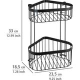 Classic Plus Black - Doucherek - Hoekvorm - Zwart - Staal