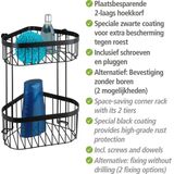 Classic Plus Black - Doucherek - Hoekvorm - Zwart - Staal