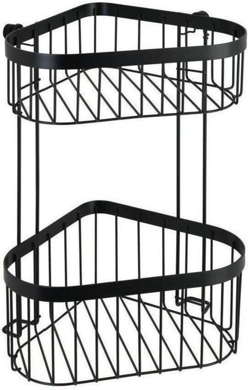 Classic Plus Black - Doucherek - Hoekvorm - Zwart - Staal