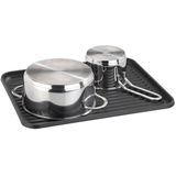 Wenko - Afdruiprek - Zwart - Gepoederd Metaal - Met Lekbak