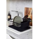 Wenko - Afdruiprek - Zwart - Gepoederd Metaal - Met Lekbak