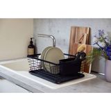 Wenko - Afdruiprek - Zwart - Gepoederd Metaal - Met Lekbak