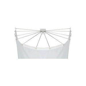 WENKO Doucheparaplu met spin roestvrij staal 12 armen ABS kunststof wit 96 x 10,5 x 72 cm