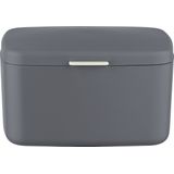 WENKO Opbergbox met deksel Barcelona kunststof mat antraciet Opbergbox Opbergbak badkamer Organizer