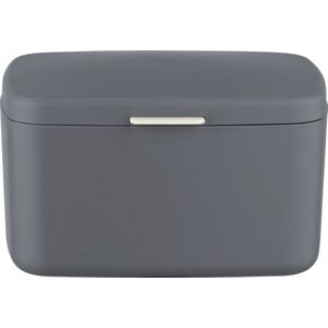 WENKO Opbergbox met deksel Barcelona kunststof mat antraciet Opbergbox Opbergbak badkamer Organizer