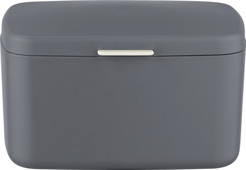 WENKO Opbergbox met deksel Barcelona kunststof mat antraciet Opbergbox Opbergbak badkamer Organizer