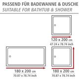 Douchegordijn - Ginkgo - 100% Polyester - Antibacterieel - Waterafstotend