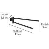 WENKO - Bosio - Handdoekhouder - Mat Zwart - RVS