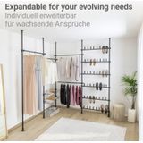 Herkules - Kledingstandaard - Zwart - Gepoeiercoat Staal