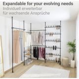 Herkules - Kledingstandaard - Zwart - Gepoeiercoat Staal