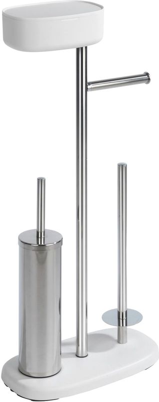 Rivazza - Toiletstandaard - RVS - Wit Kunststof - 4-in-1 Functie