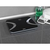 WENKO Analyseweegschaal - Zwart - Lichaamsvetweegschaal met Bluetooth