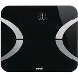 WENKO Analyseweegschaal - Zwart - Lichaamsvetweegschaal met Bluetooth