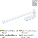 WENKO - Nio - Keukenrolhouder - Wit - Ruimtebesparend - Bevestigen Zonder Boren