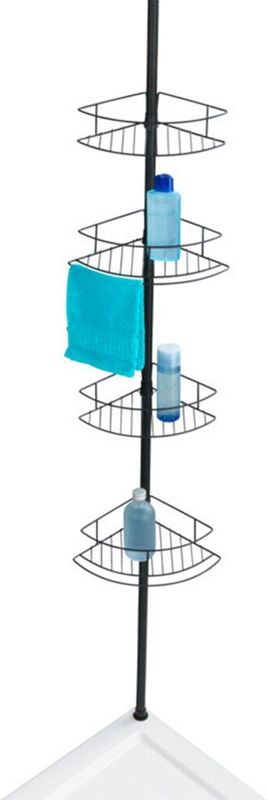 WENKO - Dolcedo - Telescopisch Doucherek - Zwart - RVS