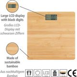 WENKO - Pèse-personnes - Bambou - LCD - Capaciteit 180 kg