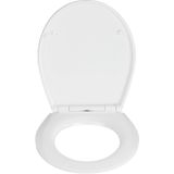 WENKO Wc-bril Saguna met reliëfoppervlak, toiletdeksel met softclosemechanisme, onbreekbaar, recyclebaar thermoplast, snelbevestiging van roestvrij staal, 36,5 x 45 cm, meditatiemotief